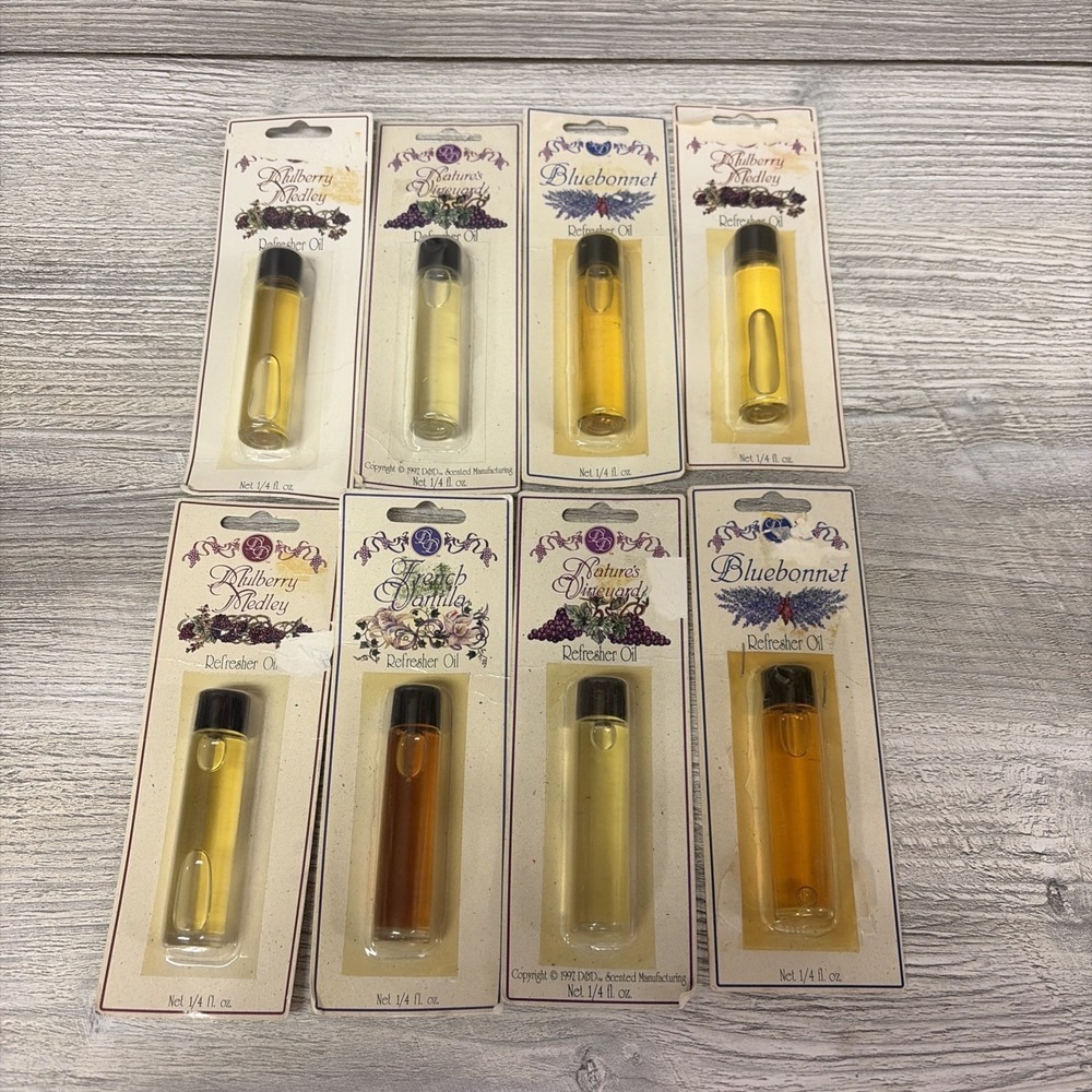 Darsee & David's Refresher Oils Vintage 1997, Lot Of 8 (e9)